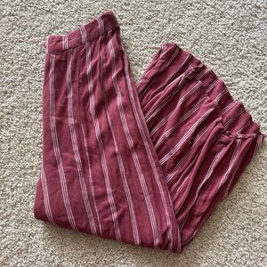 American Eagle Outfitters Burgundy Striped Pants